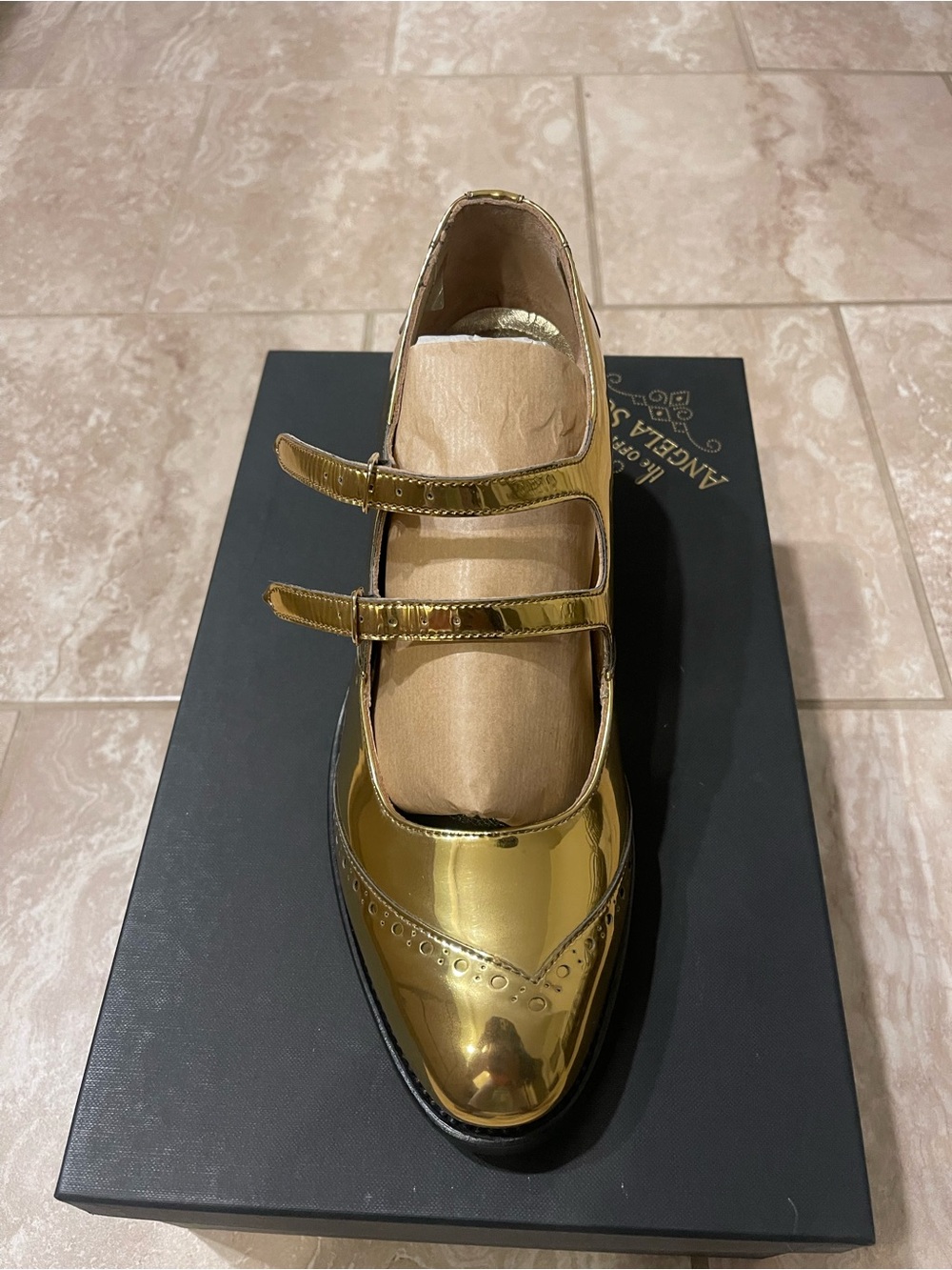 Gold Metallic Mary Jane Loafer - Women - Picture 6 of 6